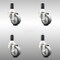 Service Caster 3 Inch 316SS Thermoplastic Rubber Swivel 1-3/8 Inch Expanding Stem Caster Set SCC-SS316EX20S314-TPRB-138-4 - alternate 1